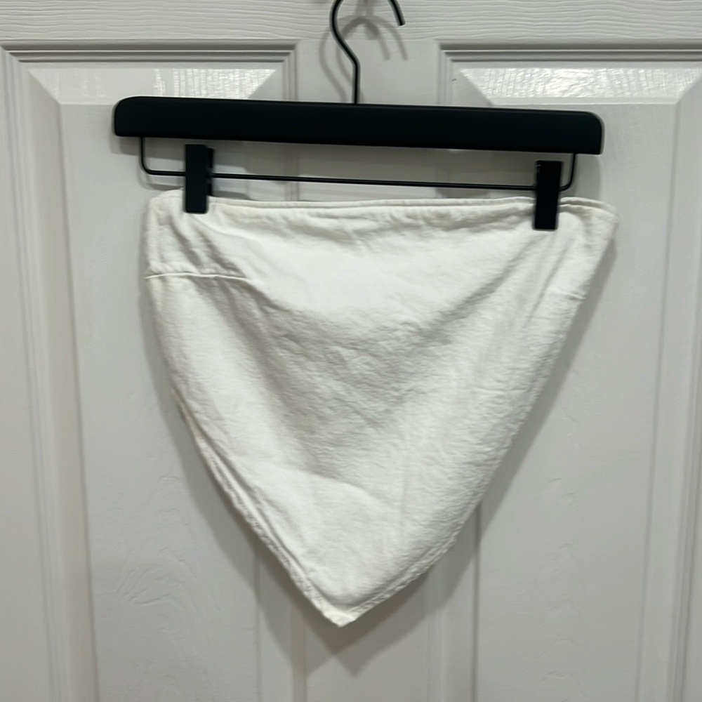 Zara 100 % white cotton scarf top. White. XS